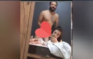 Ankara Cebeciden Süt Beyaz Simay Fitness Hocasına Siktirirken Aynadan Çekiyor